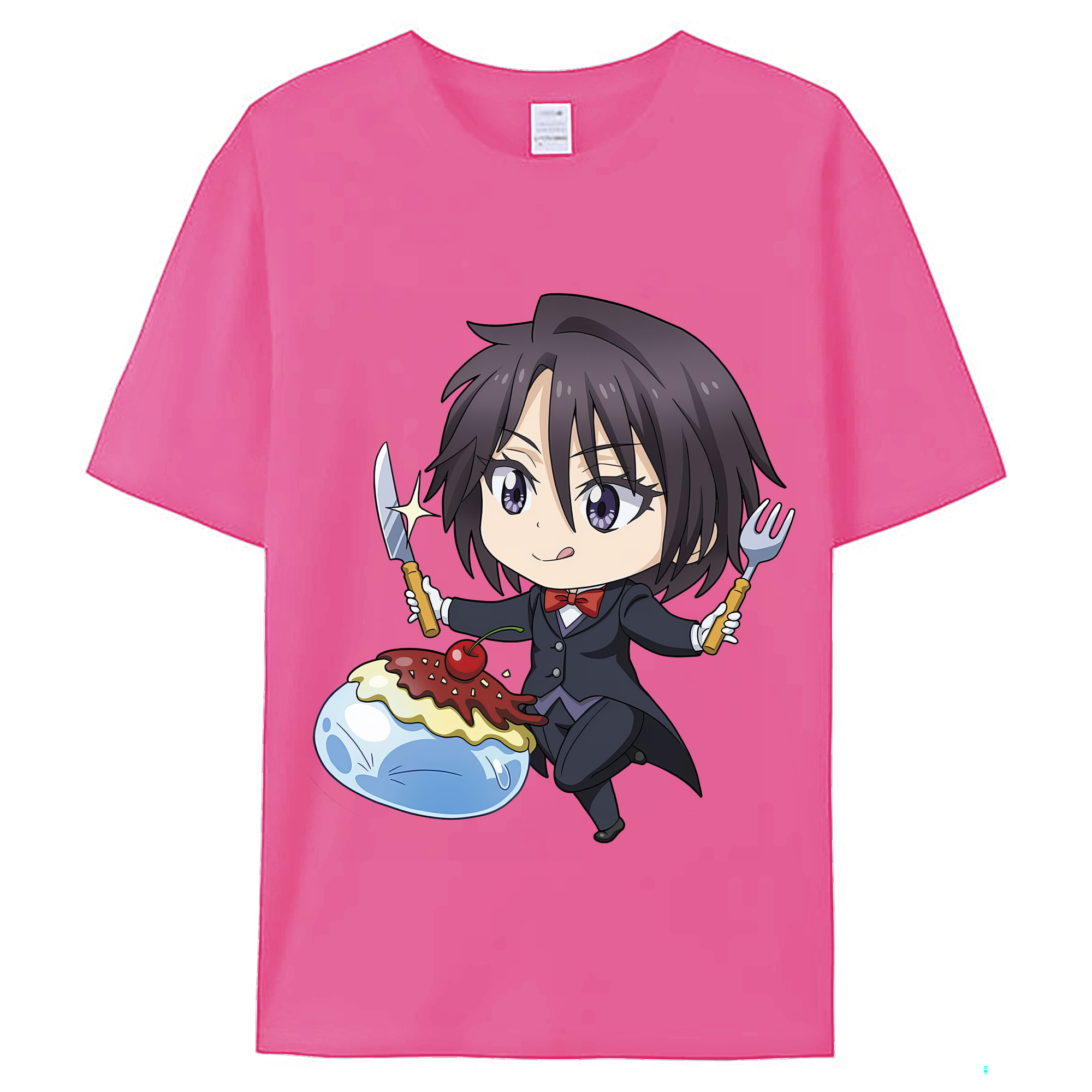 （画像用） 転スラ Regarding Reincarnated to Slime レディースカジュアルプリントTシャツ（綿100％）